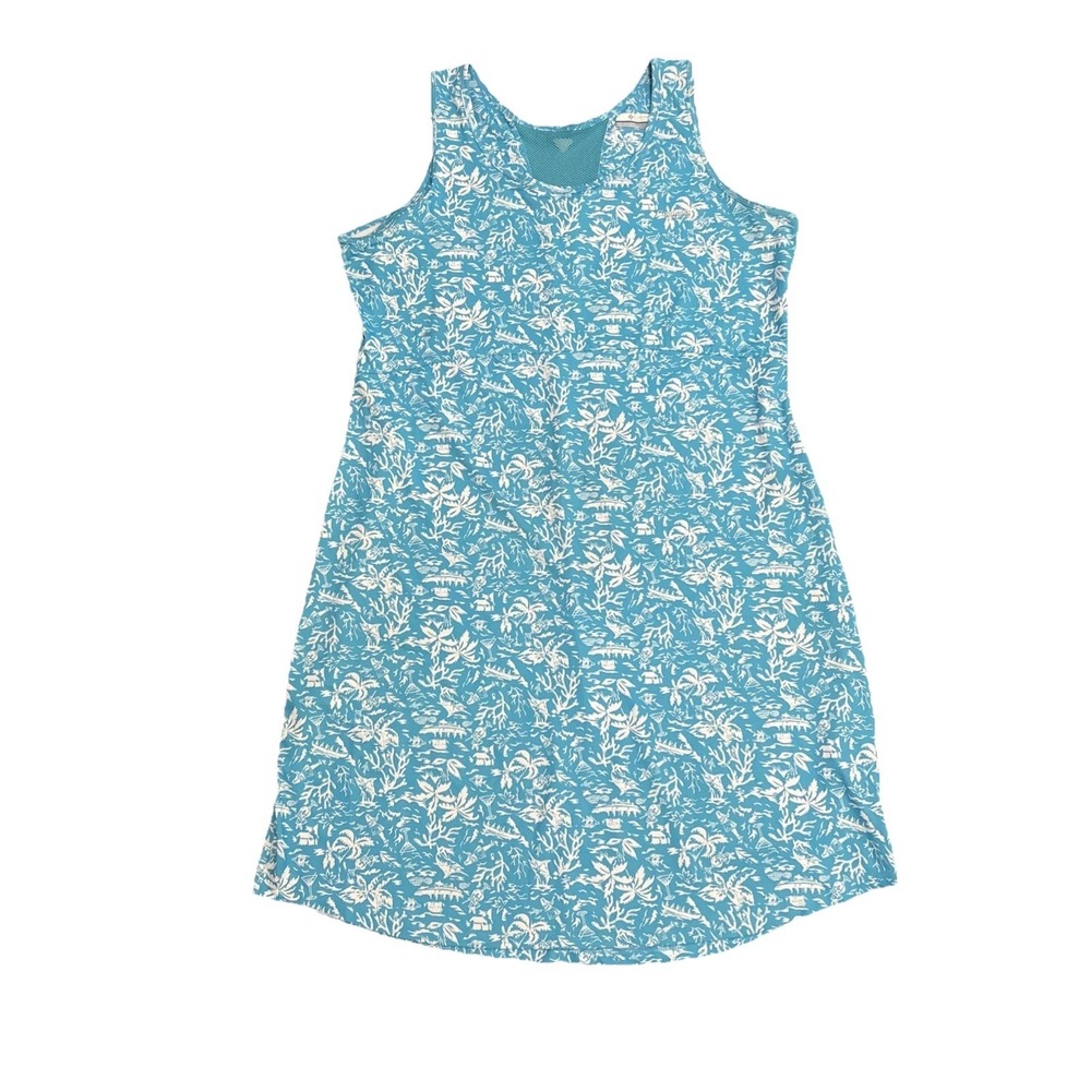 Columbia PFG Performance‎ Fishing Dress Blue Stretch Sleeveless Womens XL
